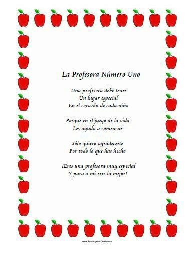 poemas para mi maestra favorita