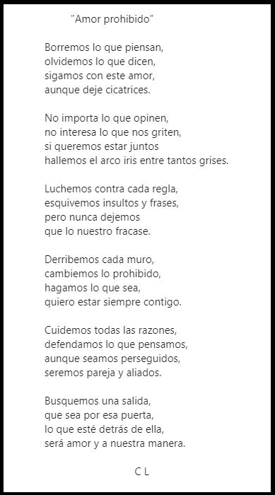 poemas para un amor prohibido